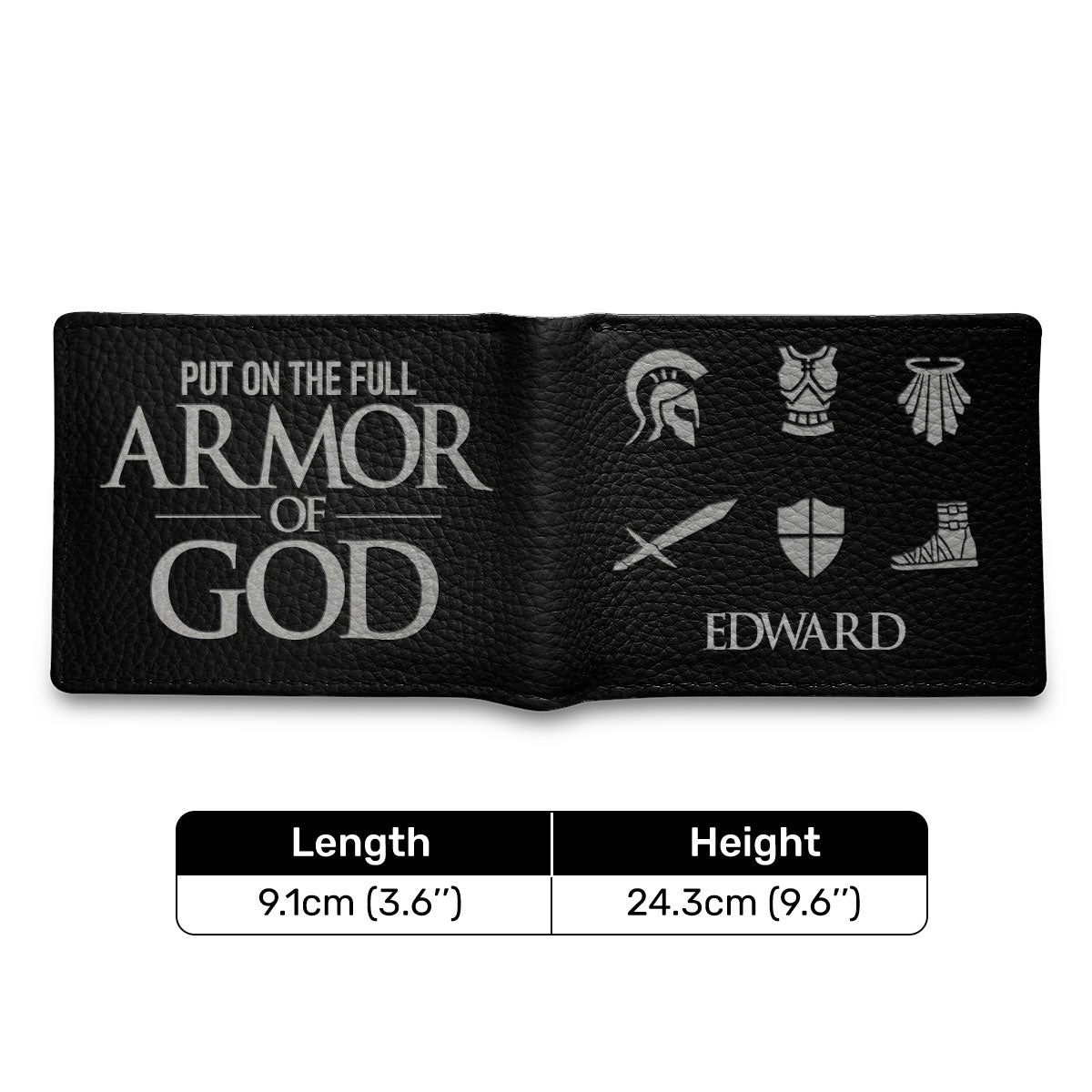 Armor Of God | Personalized Folded Wallet For Men JSLFWH862