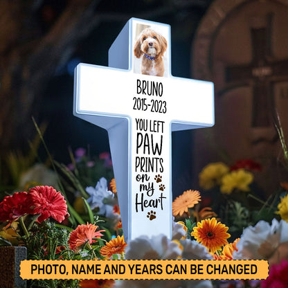 Jesuspirit Personalized Solar Powered Lighted White Cross | Memorial Quotes For Beloved Pets SPLWCH10-15