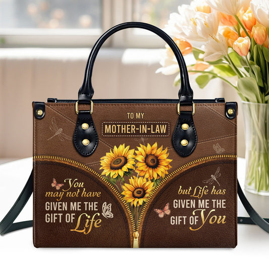 Thank God Gift You To My Life | Personalized Leather Handbag