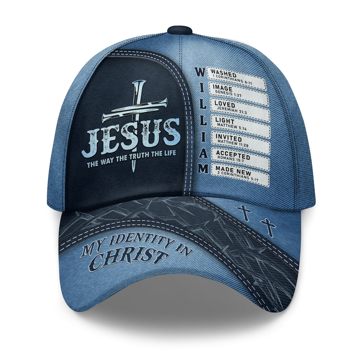 Jesus The Way The Truth The Life | Personalized Classic Cap
