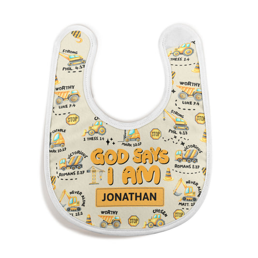 God Says I Am | Personalized Baby Bib