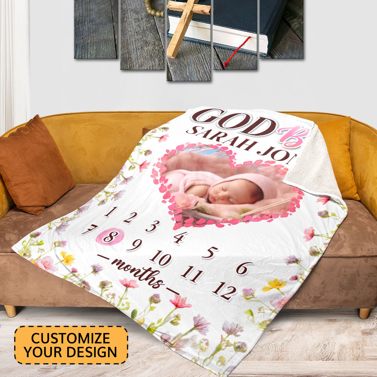 Cute Gift For Baby Kids Newborn Baby | Personalized Fleece Blanket JSFBHLHA1779M