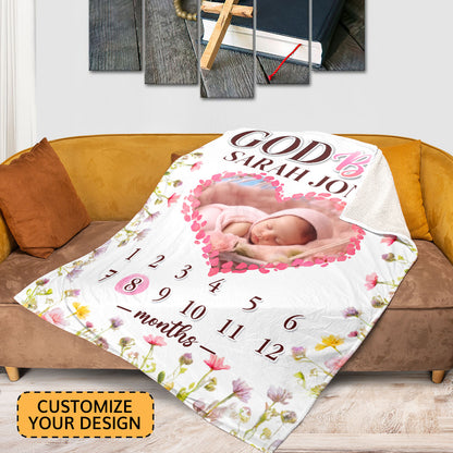Cute Gift For Baby Kids Newborn Baby | Personalized Fleece Blanket JSFBHLHA1779M