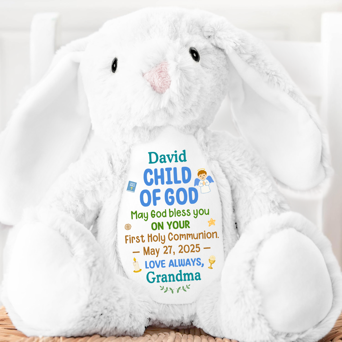 Chid Of God | Personalized Stuffed Bunny