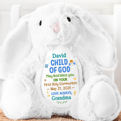 Chid Of God | Personalized Stuffed Bunny