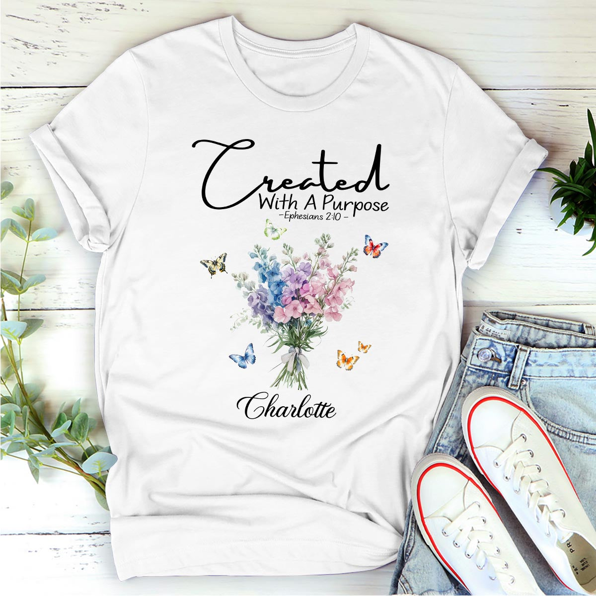 Created With A Purpose | Personalized Classic Unisex T-shirt