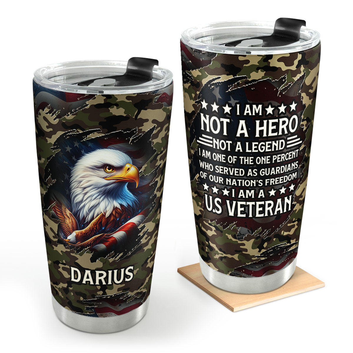 I Am A U.S. Veteran | Personalized Stainless Steel Tumbler JSSSTM1052