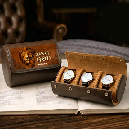 Man Of God | Personalized Leather Watch Case