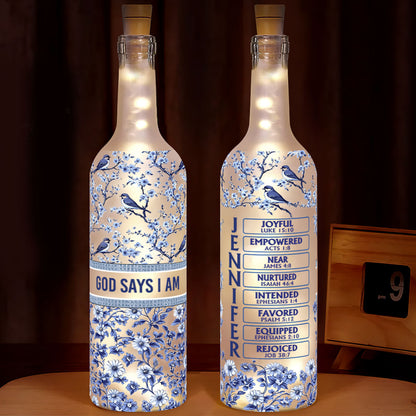 God Says I Am | Personalized Bottle Lamp