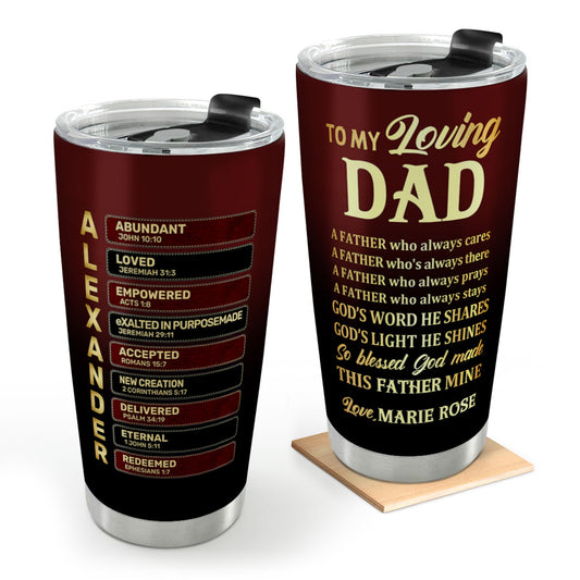 To My Loving Dad | Personalized Stainless Steel Tumbler