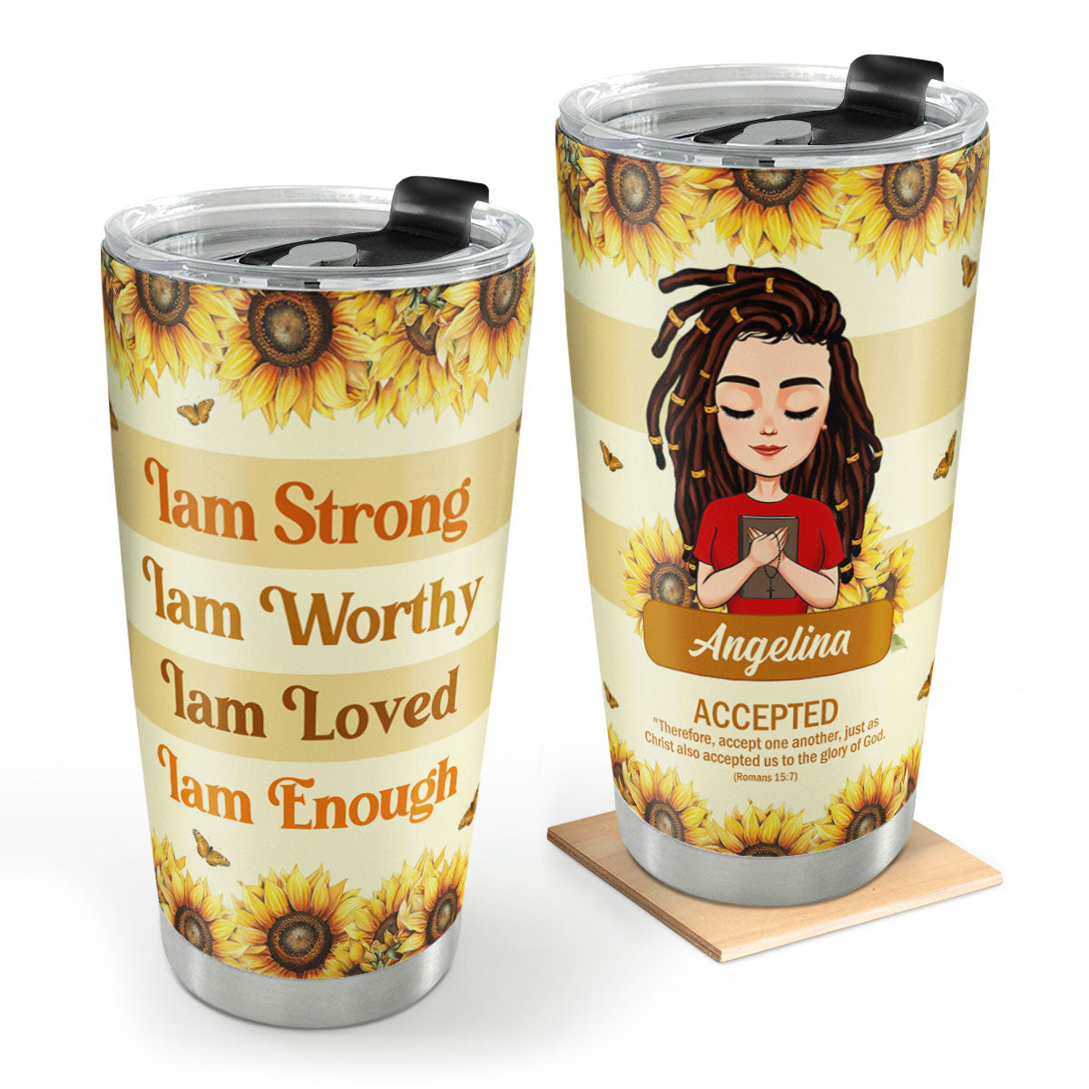 God Says I Am | Personalized Stainless Steel Tumbler JSSSTPH1234L