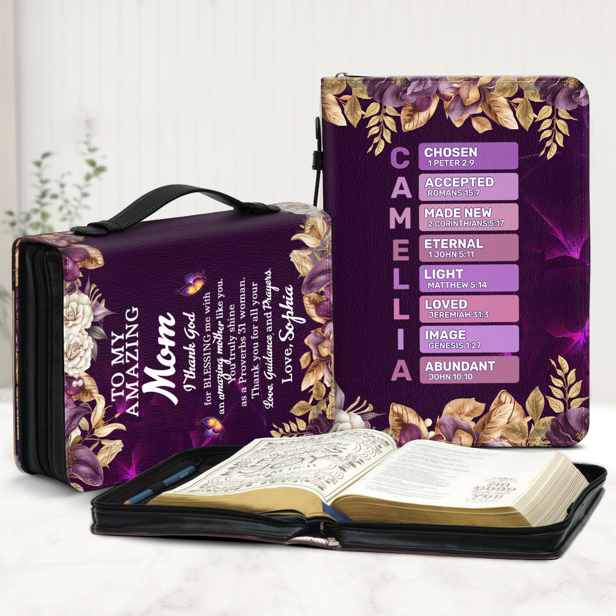 To My Amazing Mom  | Personalized Bible Cover