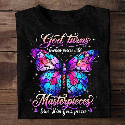 Broken Pieces Into God’s Masterpiece |  2D Unisex T-shirt