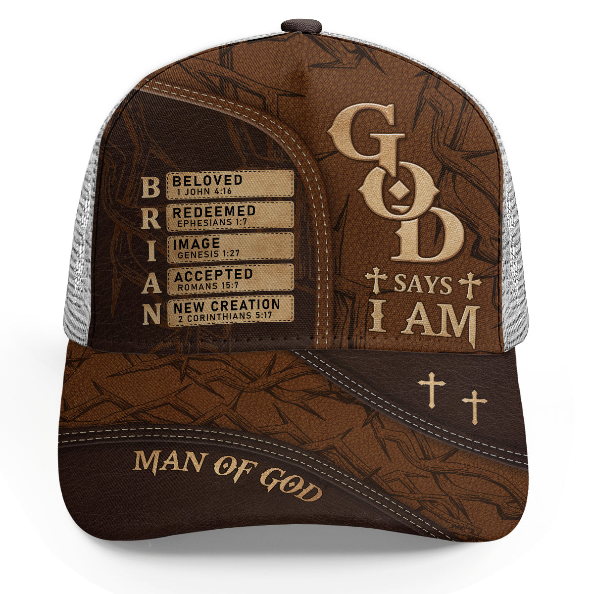God Says I Am | Personalized Mesh Back Casual Cap