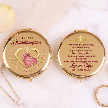 I Love You More Than Anything In The World | Personalized Circle Metallic Mirror