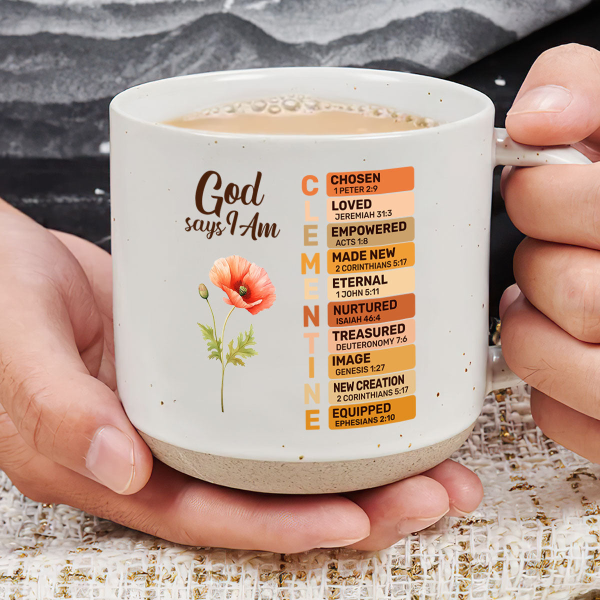 God Says I Am | Personalized Pottery Mug