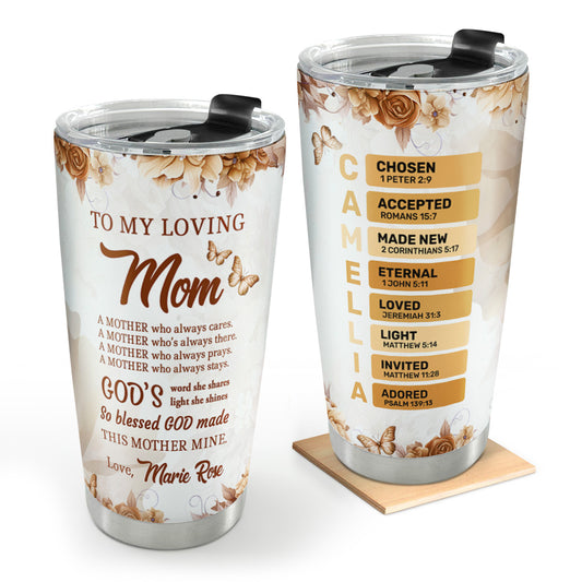 To My Loving Mom | Personalized Stainless Steel Tumbler