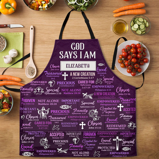 What God Says About You | Personalized Apron With Pocket