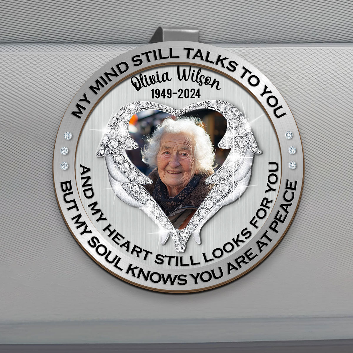 But My Soul Knows You Are At Peace | Personalized Car Visor Clip