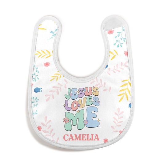 Jesus Loves Me | Personalized Baby Bib