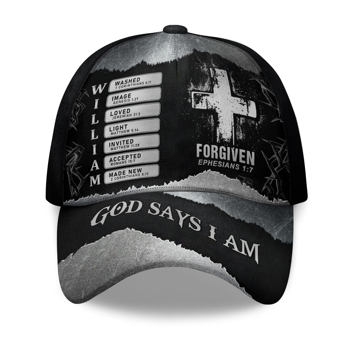 Forgiven Bible Verse | Personalized Classic Cap