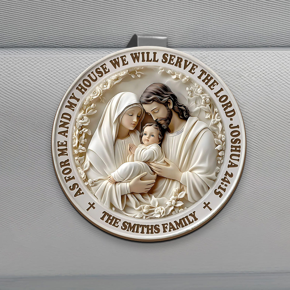 As For Me And My House We Will Serve The Lord | Personalized Car Visor Clip