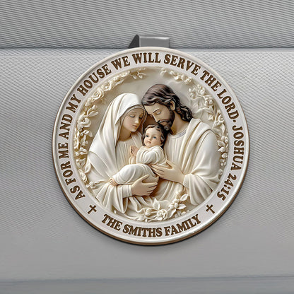 As For Me And My House We Will Serve The Lord | Personalized Car Visor Clip