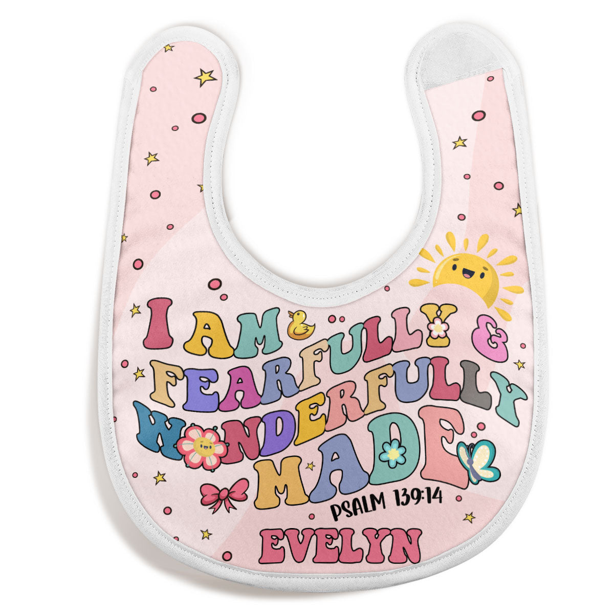 I Am Fearfully And Wonderfully Made | Personalized Baby Bib