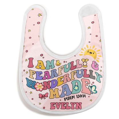 I Am Fearfully And Wonderfully Made | Personalized Baby Bib