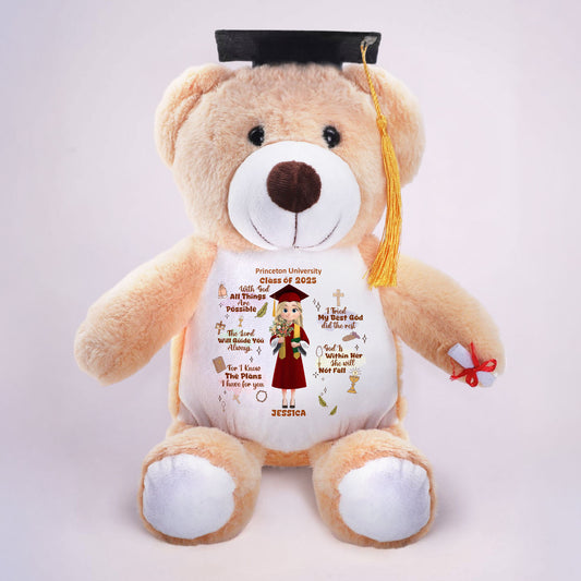 With God All Things Are Possible | Personalized Graduation Teddy Bear