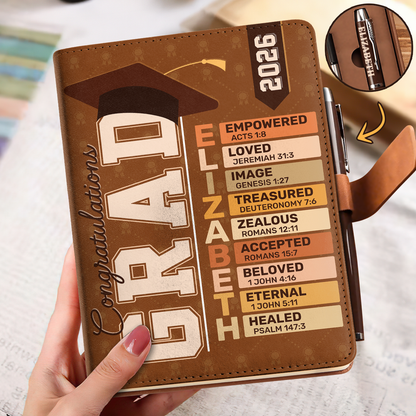 Congratulations Grad  | Personalized Leather Notebook & Pen Set