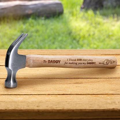 I Thank God Everyday | Personalized Wooden Hammer