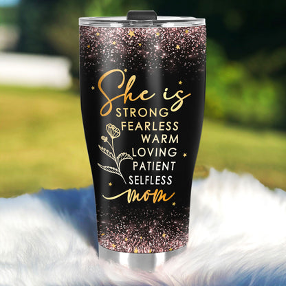 She Is Mom | Personalized Stainless Steel Tumbler SSTHA05