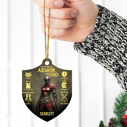 Put On The Full Armor Of God | Personalized 1-Side Acrylic Ornament JSACOHLTN1747L