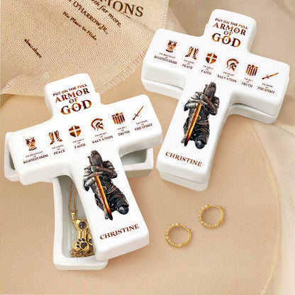 Put On The Full Armor Of God | Personalized Cross Jewelry Box