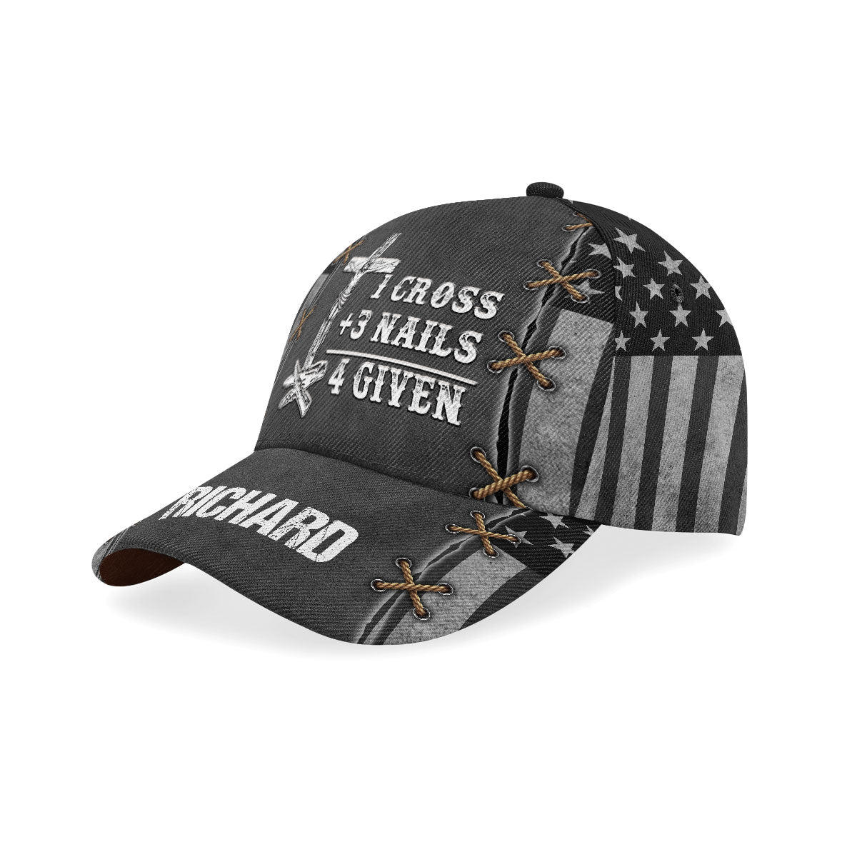1 Cross 3 Nails 4 Given | Personalized Classic Cap
