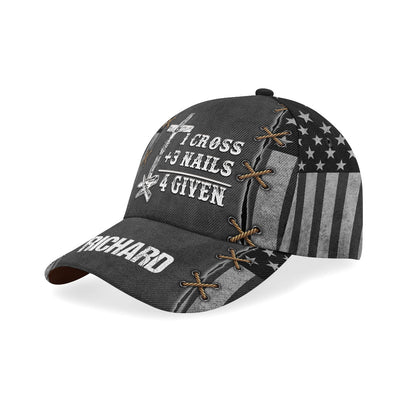 1 Cross 3 Nails 4 Given | Personalized Classic Cap