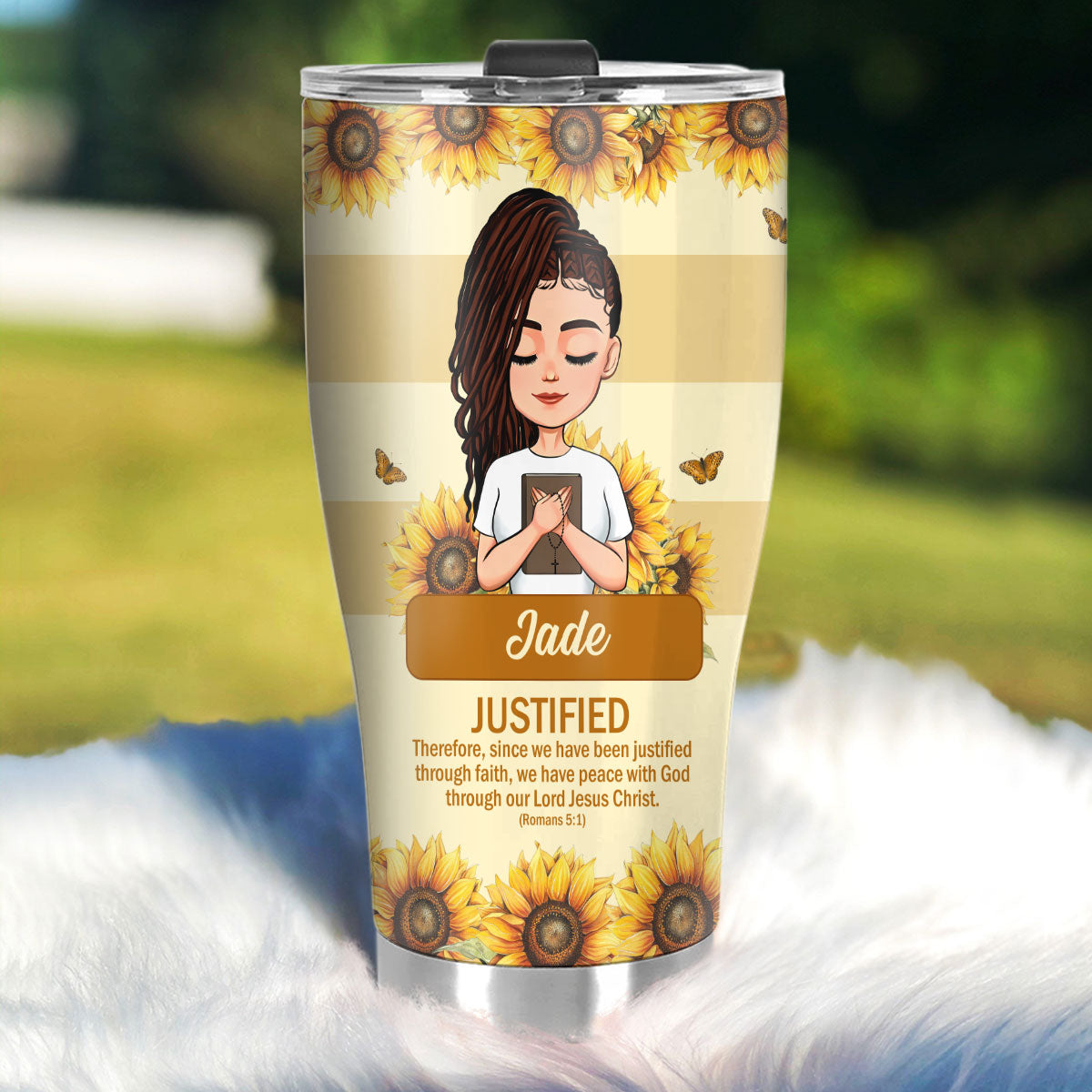 God Says I Am | Personalized Stainless Steel Tumbler JSSSTPH1234L