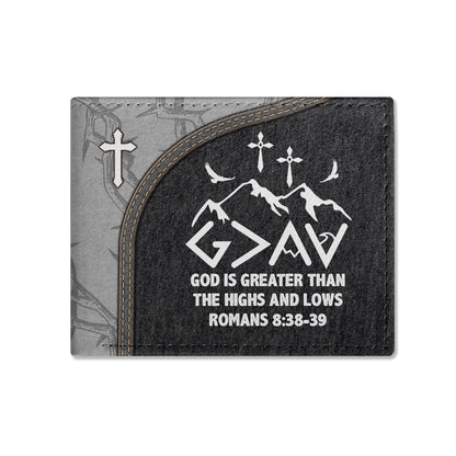God Is Greater Than The Highs And Lows | Personalized Folded Wallet For Men