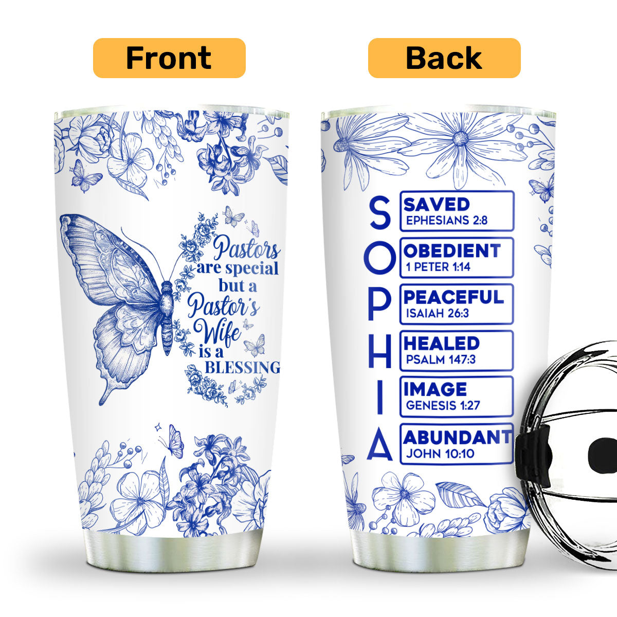 Pastor's Wife Is A Blessing | Personalized Stainless Steel Tumbler