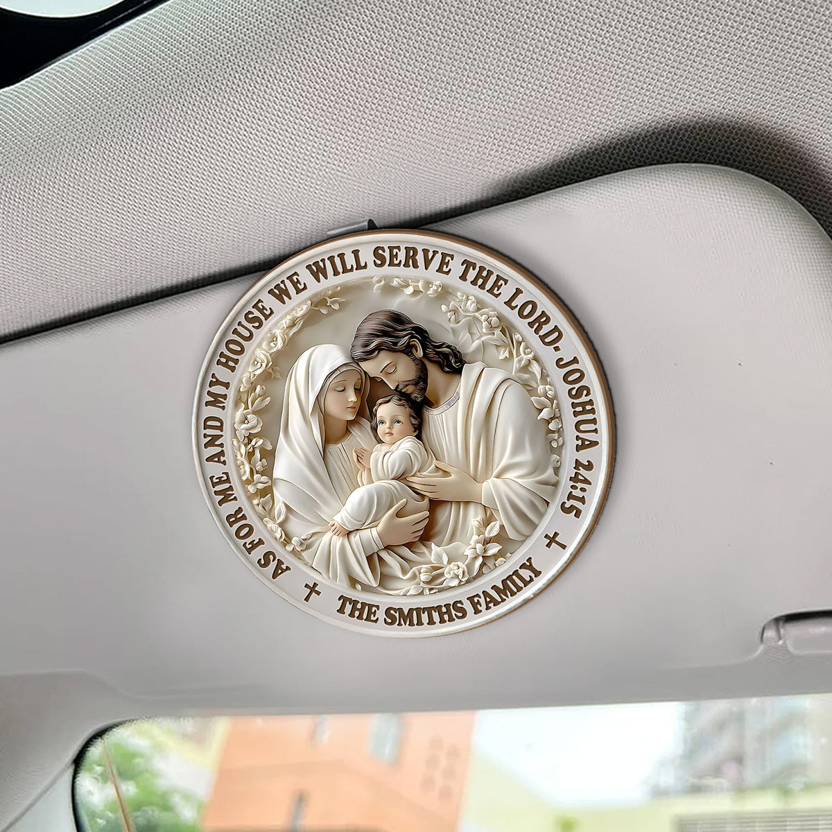 As For Me And My House We Will Serve The Lord | Personalized Car Visor Clip