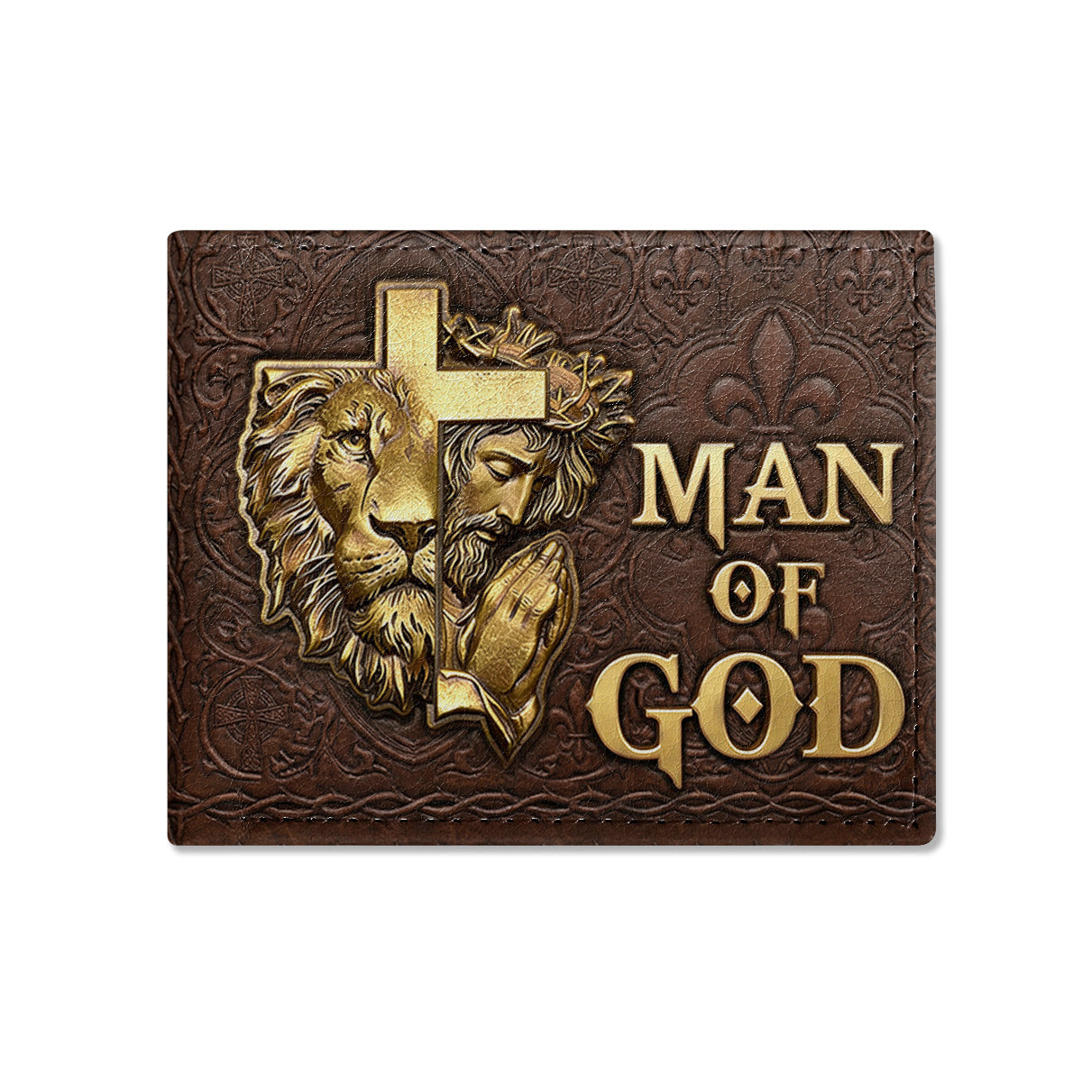 Man Of God | Personalized Leather Folded Wallet