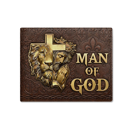 Man Of God | Personalized Leather Folded Wallet