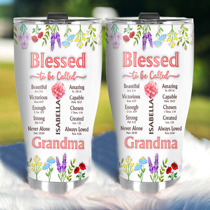 Blessed To Be Called Mom | Personalized Stainless Steel Tumbler