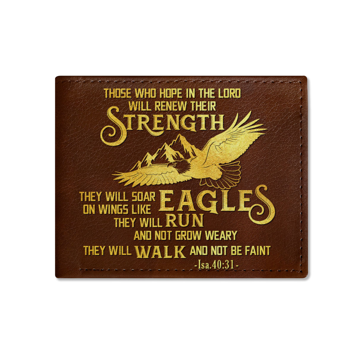 Those Who Hope In The Lord Will Renew Their Strength | Personalized Folded Wallet For Men