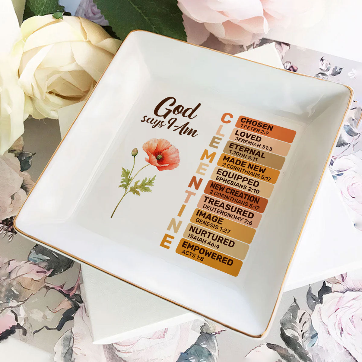 What God Says About You | Personalized Jewelry Dish JSJDPH1986D