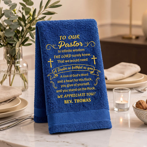In Infinite Wisdom | Personalized Embroidered Fingertip Towel