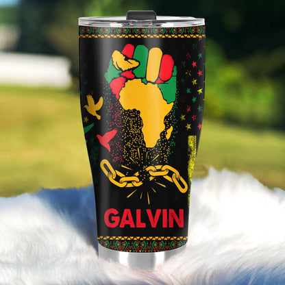 Juneteenth Tumbler | Personalized Stainless Steel Tumbler JSSSTH874