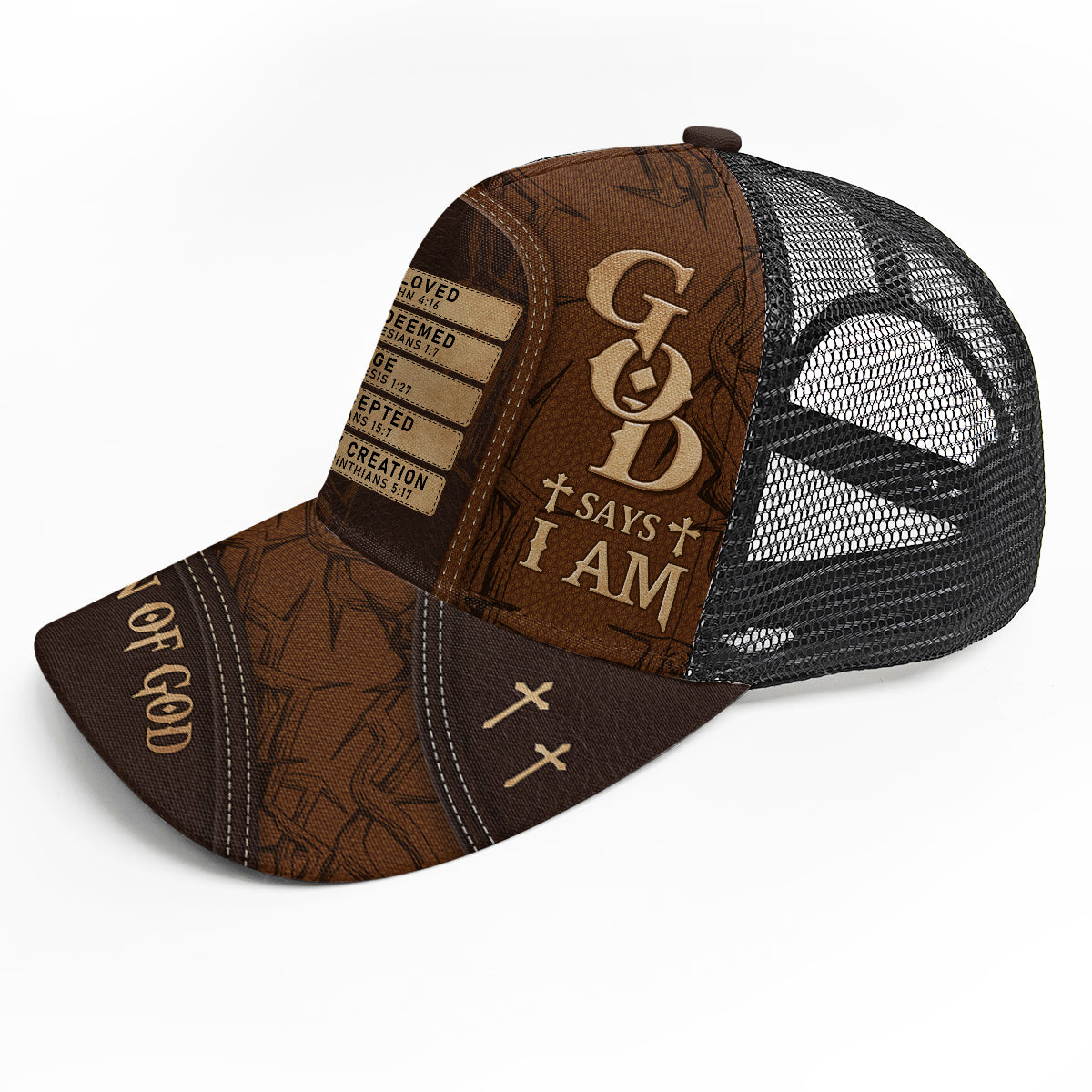 God Says I Am | Personalized Mesh Back Casual Cap