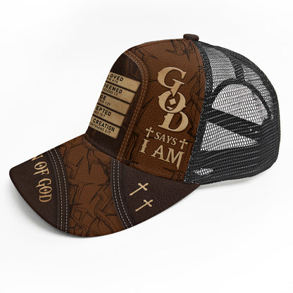 God Says I Am | Personalized Mesh Back Casual Cap
